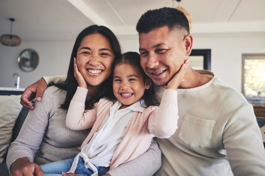 family hugging